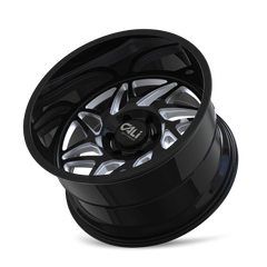 24x14 CALI OFF-ROAD GEMINI 6x5.5 Offset (-76) Center Bore (106) Style 9112 | 9112-24483BM - Black Patch Performance - CALI911224483BM