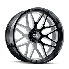 22x12 CALI OFF - ROAD INVADER 6x135 Offset ( - 51) Center Bore (87.1) Style #9115 | 9115 - 22236BM - Black Patch Performance - CALI911522236BM