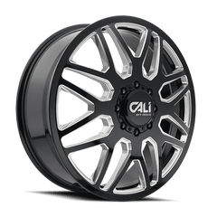 22x8.25 CALI OFF - ROAD INVADER DUALLY 8 - 210 Offset ( - 232) Center Bore (154.2) Style #9115D | 9115D - 22879BMR232 - Black Patch Performance - CALI9115D22879BMR232