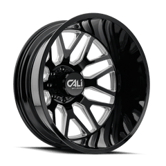 22x8.25 CALI OFF - ROAD INVADER DUALLY 8 - 210 Offset ( - 232) Center Bore (154.2) Style #9115D | 9115D - 22879BMR232 - Black Patch Performance - CALI9115D22879BMR232