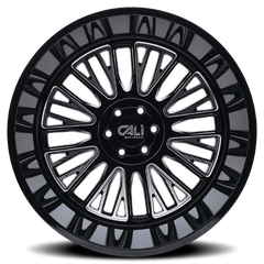22x12 CALI OFF - ROAD VERTEX 6x135 Offset ( - 44) Center Bore (87.1) Style #9116 | 9116 - 22236BM - Black Patch Performance - CALI911622236BM