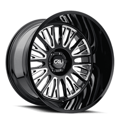 24x14 CALI OFF-ROAD VERTEX 8x6.5 Offset (-76) Center Bore (125.2) Style 9116 | 9116-24481BM - Black Patch Performance - CALI911624481BM