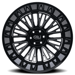 24x14 CALI OFF-ROAD VERTEX 8x6.5 Offset (-76) Center Bore (125.2) Style 9116 | 9116-24481BM - Black Patch Performance - CALI911624481BM
