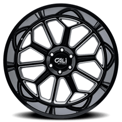 20x10 CALI OFF - ROAD AUBURN 6x135 Offset ( - 25) Center Bore (87.1) Style #9117 | 9117 - 2136BM - Black Patch Performance - CALI91172136BM