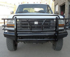 92-97 Ford F250/F350 Cattleman HD Pipe Series Bumper - Black Patch Performance - CATT2325P