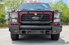 15-17 Ford F150 Cattleman HD Pipe Series Bumper - Black Patch Performance - CATT2345P