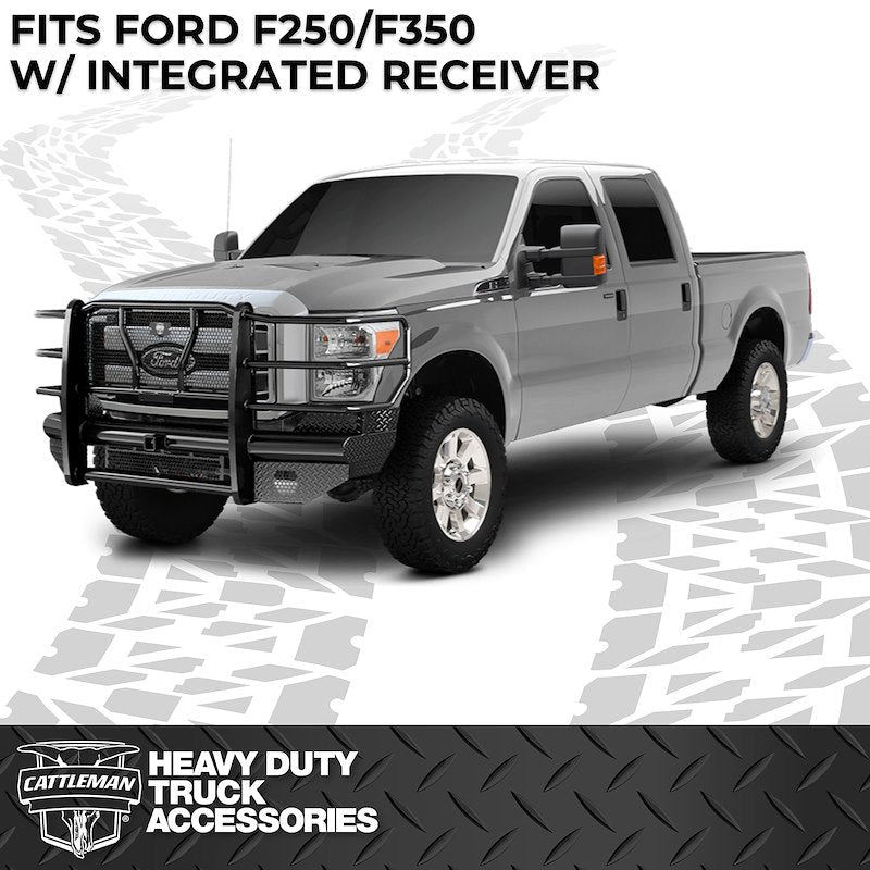 11-16 Ford F250/F350 Cattleman HD Receiver Series Bumper - Black Patch Performance - CATT2365PR