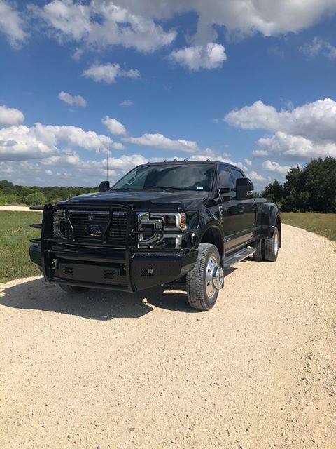 17-22 Ford F250/F350 Cattleman HD Pipe Series Bumper - Black Patch Performance - CATT2367P