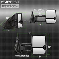 Chevrolet Door Mirror Set - Body from Black Patch Performance