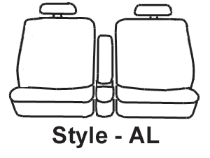Covercraft SS3483PCCH - generic manufacturer seat-style AL configuration illustration