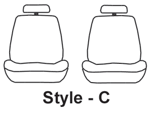 Covercraft GTC4137ABCOBK - generic manufacturer seat-style C configuration illustration