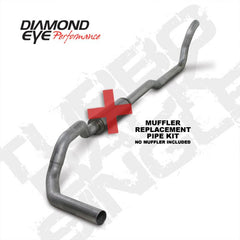 DEP Turbo Back Exhaust Kit AL - Black Patch Performance - DIAMK4209ARP