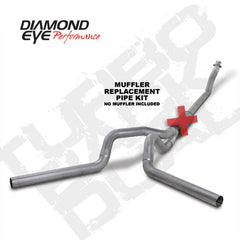 DEP Turbo Back Exhaust Kit AL - Black Patch Performance - DIAMK4214ARP