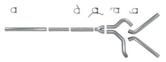 DEP Catback Exhaust Kit AL - Black Patch Performance - DIAMK4236ARP