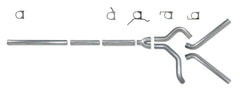 DEP Catback Exhaust Kit AL - Black Patch Performance - DIAMK4236ARP
