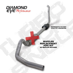 DEP Turbo Back Exhaust Kit AL - Black Patch Performance - DIAMK4306ARP