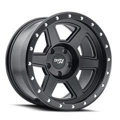 20x10 DIRTY LIFE COMPOUND 8x6.5 Offset ( - 25) Center Bore (125.2) Style #9315 | 9315 - 2181MB - Black Patch Performance - DIRT93152181MB