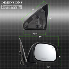 Dodge Door Mirror - Right - Body from Black Patch Performance