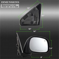 Dodge Door Mirror - Right - Body from Black Patch Performance