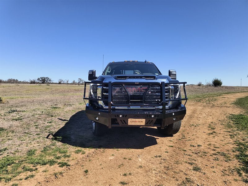 24-26 GMC Sierra 2500/3500 Frontier Truck Gear Original Series Gloss Black Front Bumper - 300324005 - Black Patch Performance - FRON300324005
