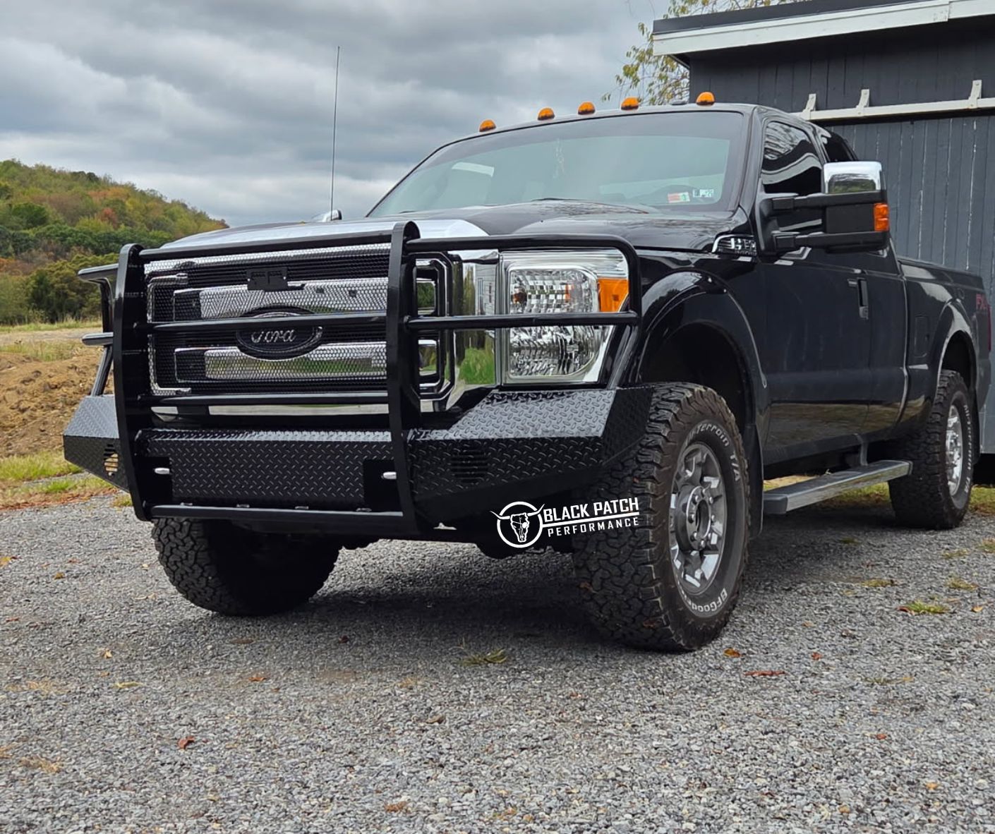 11-16 Ford F250/F350 Trail FX Front Diamond Plate Bumper - Made in the USA - Black Patch Performance - FX3000A