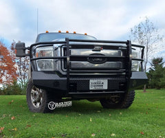 [Scratch & Dent] 11-16 Ford F250/F350 Trail FX Front Diamond Plate Bumper - Black Patch Performance - FX3000A-SAND