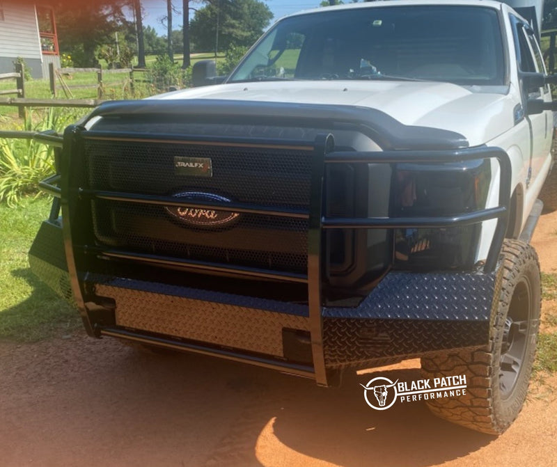 [Scratch & Dent] 11-16 Ford F250/F350 Trail FX Front Diamond Plate Bumper - Black Patch Performance - FX3000A-SAND
