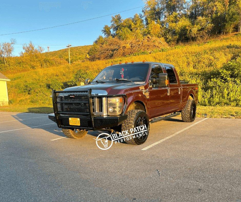 08-10 Ford F250/F350 Trail FX Front Diamond Plate Bumper - Made in the USA - Black Patch Performance - FX3001A