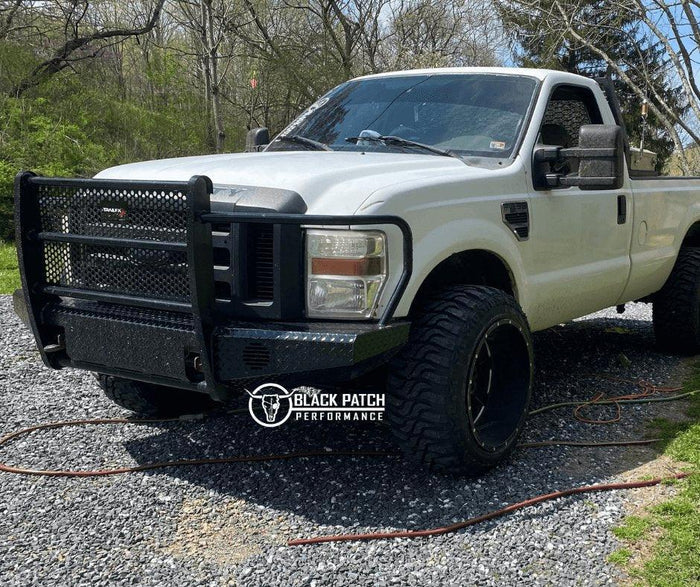 [Scratch & Dent] 08-10 Ford F250/F350 Trail FX Front Diamond Plate Bumper - Made in the USA - Black Patch Performance - FX3001A-SAND