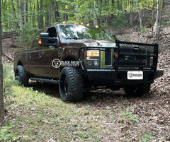 [Scratch & Dent] 08-10 Ford F250/F350 Trail FX Front Diamond Plate Bumper - Made in the USA - Black Patch Performance - FX3001A-SAND