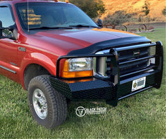 [Scratch & Dent] 99-04 Ford F250/F350 Trail FX Front Diamond Plate Bumper - Black Patch Performance - FX3003A-SAND