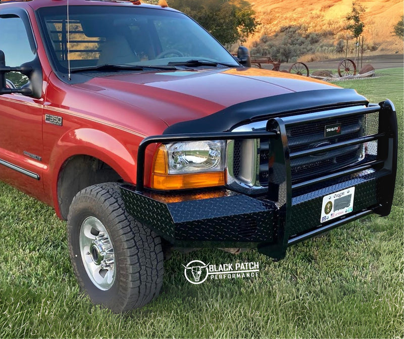 [Scratch & Dent] 99-04 Ford F250/F350 Trail FX Front Diamond Plate Bumper - Black Patch Performance - FX3003A-SAND