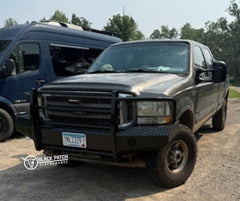 [Scratch & Dent] 99-04 Ford F250/F350 Trail FX Front Diamond Plate Bumper - Black Patch Performance - FX3003A-SAND
