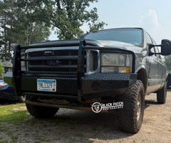 [Scratch & Dent] 99-04 Ford F250/F350 Trail FX Front Diamond Plate Bumper - Black Patch Performance - FX3003A-SAND