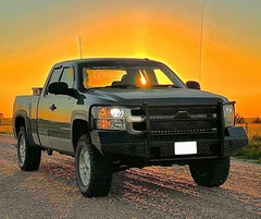 [Scratch & Dent] 07-13 Chevrolet 1500 Trail FX Front Diamond Plate Bumper - Black Patch Performance - FX3007A-SAND