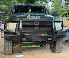 10-18 Ram 2500/3500 Trail FX Front Diamond Plate Bumper - Made in the USA - Black Patch Performance - FX3008A