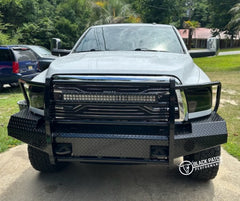 10-18 Ram 2500/3500 Trail FX Front Diamond Plate Bumper - Made in the USA - Black Patch Performance - FX3008A