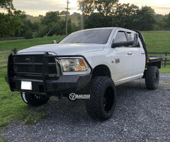 [Scratch & Dent] 10-18 Ram 2500/3500 Trail FX Front Diamond Plate Bumper - Black Patch Performance - FX3008A-SAND