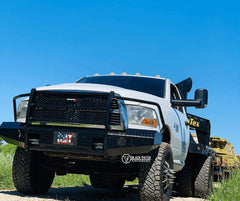 [Scratch & Dent] 10-18 Ram 2500/3500 Trail FX Front Diamond Plate Bumper - Black Patch Performance - FX3008A-SAND