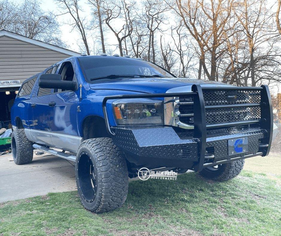 06-09 Dodge Ram 2500/3500 Trail FX Front Diamond Plate Bumper - Made in the USA - Black Patch Performance - FX3009A
