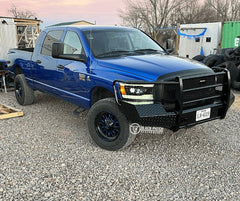 06-09 Dodge Ram 2500/3500 Trail FX Front Diamond Plate Bumper - Made in the USA - Black Patch Performance - FX3009A