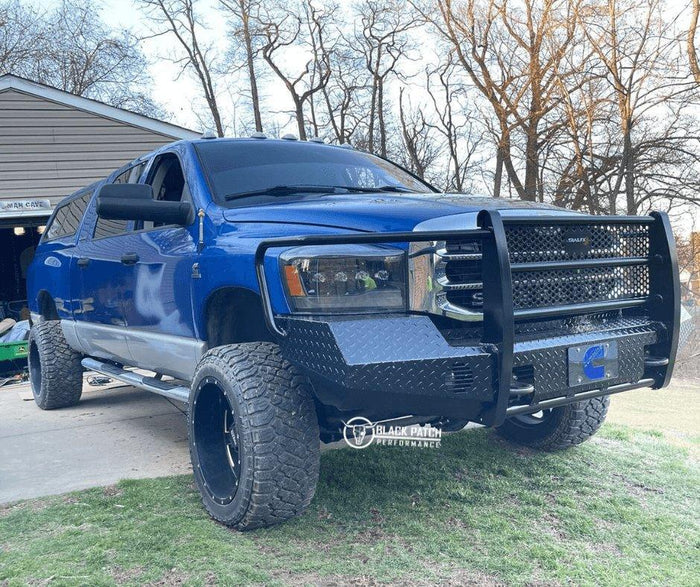 [Scratch & Dent] 06-09 Dodge Ram 2500/3500 Trail FX Front Diamond Plate Bumper - Black Patch Performance - FX3009A-SAND