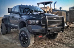 03-05 Dodge Ram 2500/3500 Trail FX Front Diamond Plate Bumper - Made in the USA - Black Patch Performance - FX3010A