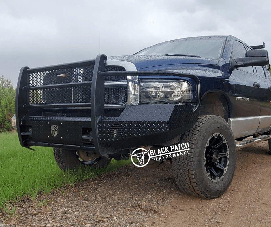 03-05 Dodge Ram 2500/3500 Trail FX Front Diamond Plate Bumper - Made in the USA - Black Patch Performance - FX3010A