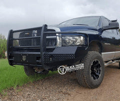 03-05 Dodge Ram 2500/3500 Trail FX Front Diamond Plate Bumper - Made in the USA - Black Patch Performance - FX3010A