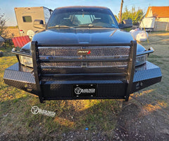 94-02 Dodge Ram 2500/3500 Trail FX Front Diamond Plate Bumper - Made in the USA - Black Patch Performance - FX3011A