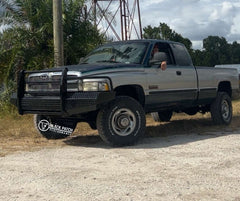 94-02 Dodge Ram 2500/3500 Trail FX Front Diamond Plate Bumper - Made in the USA - Black Patch Performance - FX3011A