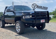 [Scratch & Dent] 94-02 Dodge Ram 2500/3500 Trail FX Front Diamond Plate Bumper - Black Patch Performance - FX3011A-SAND