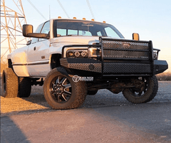 [Scratch & Dent] 94-02 Dodge Ram 2500/3500 Trail FX Front Diamond Plate Bumper - Black Patch Performance - FX3011A-SAND