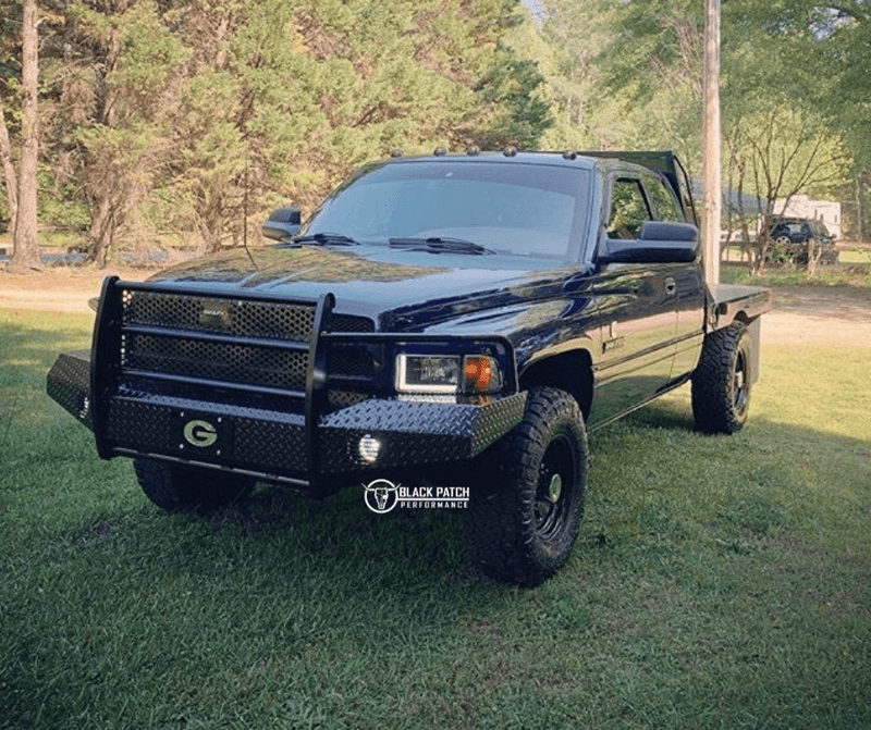 [Scratch & Dent] 94-02 Dodge Ram 2500/3500 Trail FX Front Diamond Plate Bumper - Black Patch Performance - FX3011A-SAND